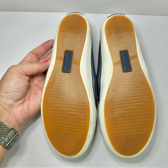 Sperry Top-Sider Lounge Away Navy Blue Canvas Boat Shoes Size 8 - Picture 10 of 16